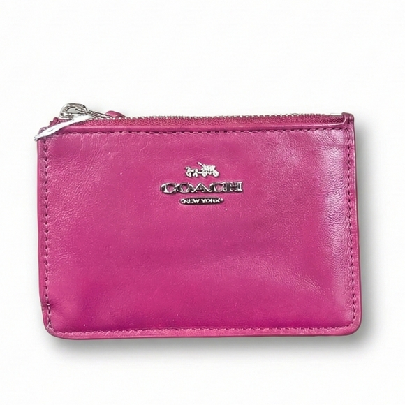 Coach Handbags - ​🌸​ Coach Mini Skinny ID Case in Vivid Pink - Smooth Leather - Style 64785B 🌸